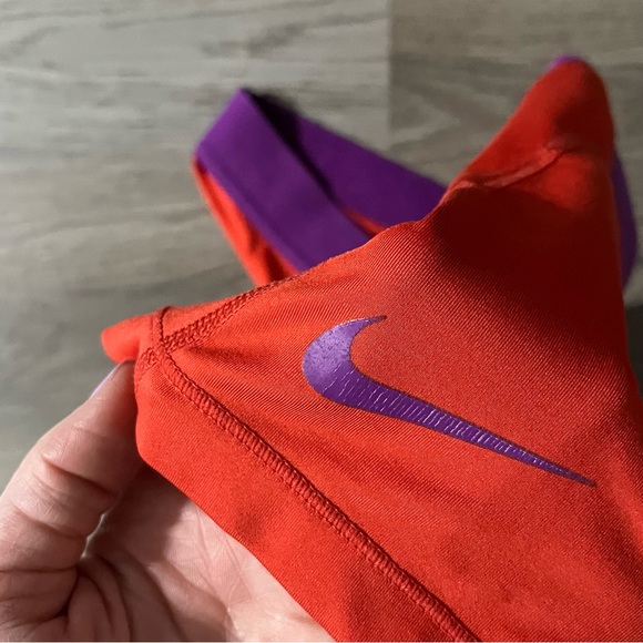 Nike Pro Womens Spandex Shorts Red Purple Size Large Stretch Dri-Fit - Picture 6 of 8